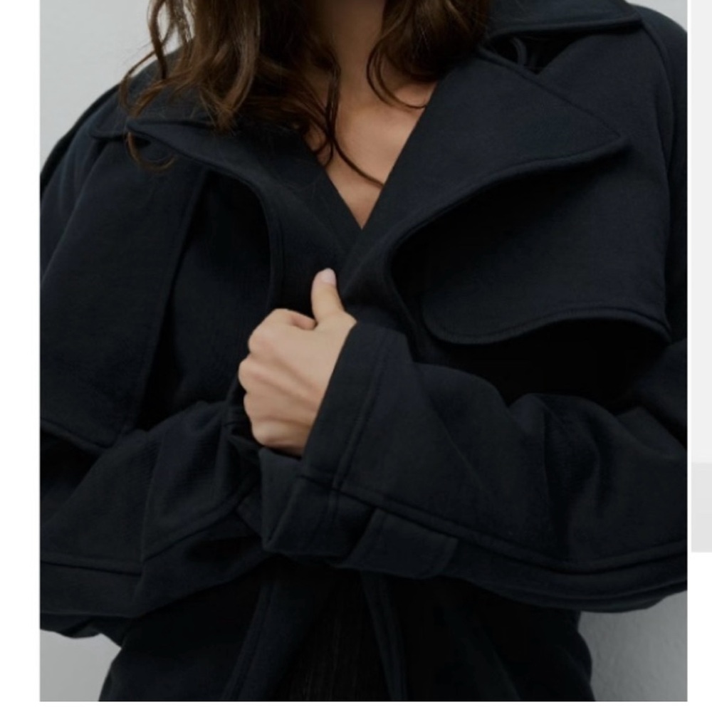 SKIMS Elegant Black Trench Coat
